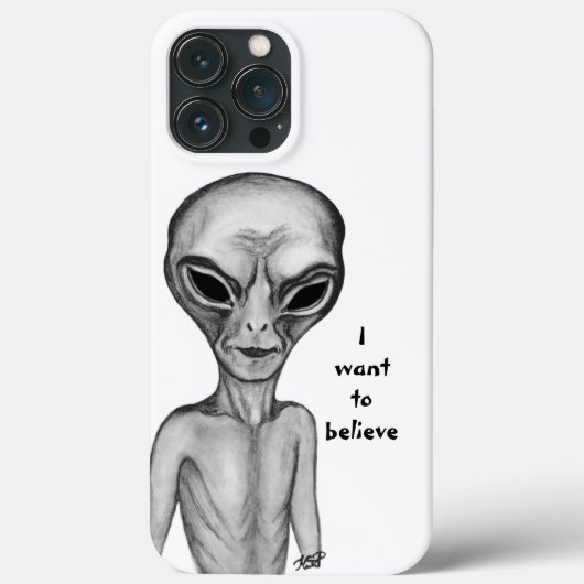 Coques Case-Mate iPhone Alien gris, je veux croire (Verso)