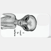Coques Case-Mate iPhone Alien gris, je veux croire (Verso / Droite)