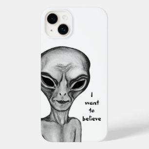 Coque Pour iPhone 14 Plus Alien gris, je veux croire