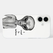 Coques Case-Mate iPhone Alien gris, je veux croire (Verso (horizontal))