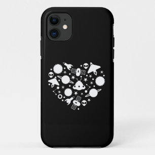 Case-Mate iPhone Case alien heureux valentines jour coeur blanc