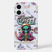 Coques Case-Mate iPhone Alien ici pour le café (Verso)