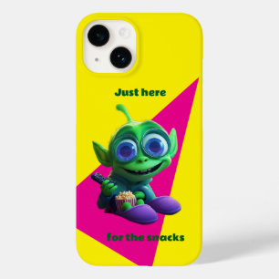 Coque Pour iPhone 14 Alien Paresseux – Dessin Animé Drôle de l'Espace