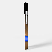 Coques Case-Mate iPhone ALIEN PEARL / BLEU BLACK WHITE ABSTRAIT Monogramme (Verso / Gauche)