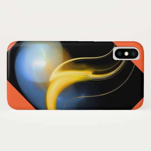 Coques Case-Mate iPhone ALIEN PEARL bleu noir jaune (Dos (Horizontal))