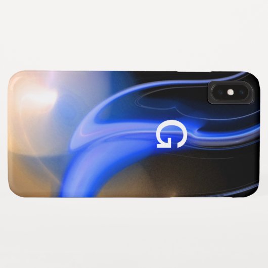 Coques Case-Mate iPhone ALIEN PEARL MONOGRAM Abstrait Bleu (Dos (Horizontal))