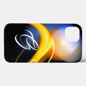 Coques Case-Mate iPhone ALIEN PEARL MONOGRAM Blanc Jaune Fractale (Verso (horizontal))