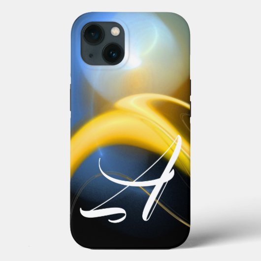 Coques Case-Mate iPhone ALIEN PEARL MONOGRAM Blanc Jaune Fractale (Verso)