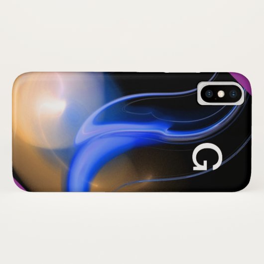 Coques Case-Mate iPhone ALIEN PEARL Monogram Blue Purple (Dos (Horizontal))