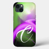 Coques Case-Mate iPhone ALIEN PEARL MONOGRAM Vert Violet Rose Fractées (Verso)