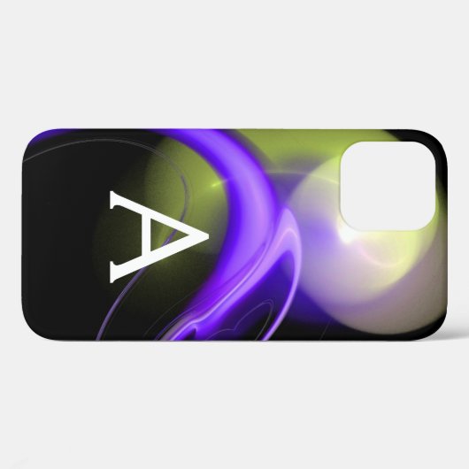 Coques Case-Mate iPhone ALIEN PEARL MONOGRAM violet vert Abstrait (Verso (horizontal))