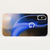 Coques Case-Mate iPhone ALIEN PEARL monogramme violet (Dos (Horizontal))