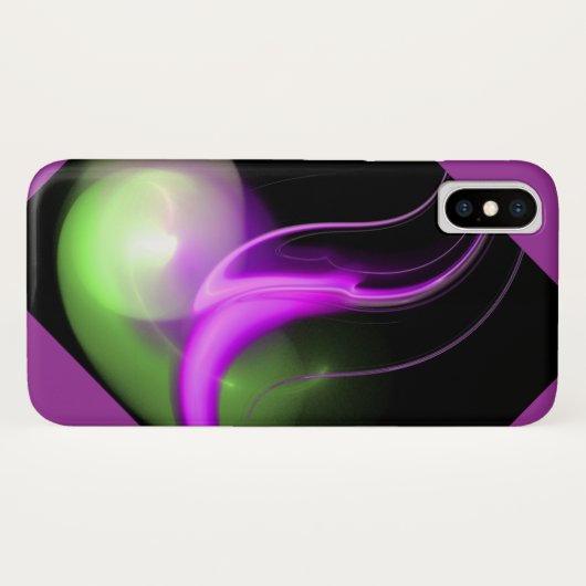 Coques Case-Mate iPhone ALIEN PEARL noir violet (Dos (Horizontal))