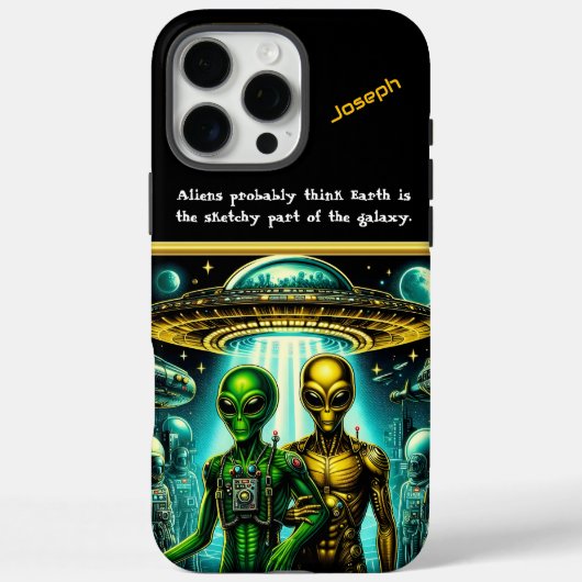 Coques Case-Mate iPhone Aliens à Area 51 Night Sky (Verso)