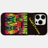 Coques Case-Mate iPhone Aliens brillants en amour sous ciel (Verso (horizontal))