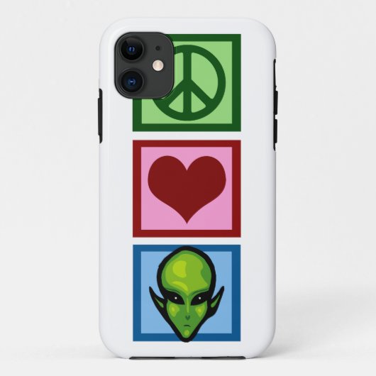 Coques Case-Mate iPhone Aliens d'amour de paix (Dos)