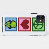 Coques Case-Mate iPhone Aliens d'amour de paix (Dos (Horizontal))