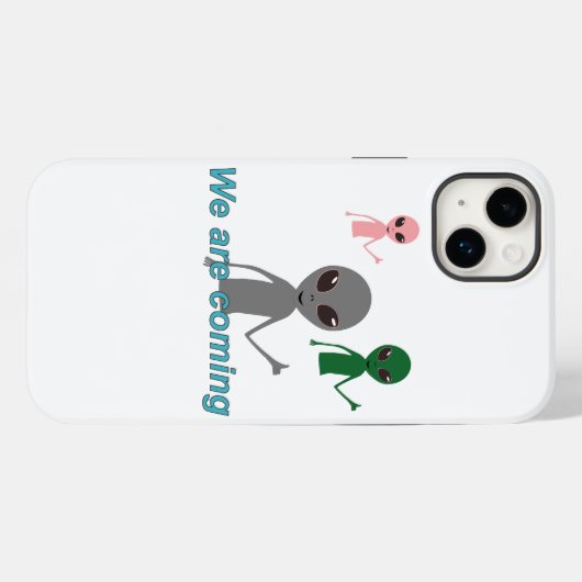 Coques Case-Mate iPhone Aliens montrant un geste "j'aime" (Verso (horizontal))