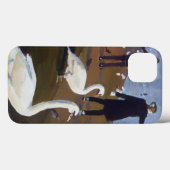 Coques Case-Mate iPhone Alimentation des cygnes à l'étang rond (Verso (horizontal))