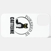 Coques Case-Mate iPhone Alimenté par Catteine Funny Coffee Pun Caffeine (Retour (horizontal))