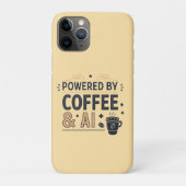 Coques Case-Mate iPhone Alimenté par Coffee & AI Retro Tech Vector (Dos)