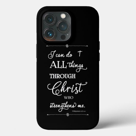 Coques Case-Mate iPhone All Things Through Christ - Philippians 4:13  (Verso)