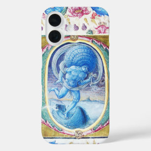 COQUES iPhone 16  ALLÉGATION DU MONOGRAMME FLORAL ANTIQUE VENT