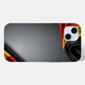 Coques Case-Mate iPhone Allemagne drapeau texture soie (Verso (horizontal))