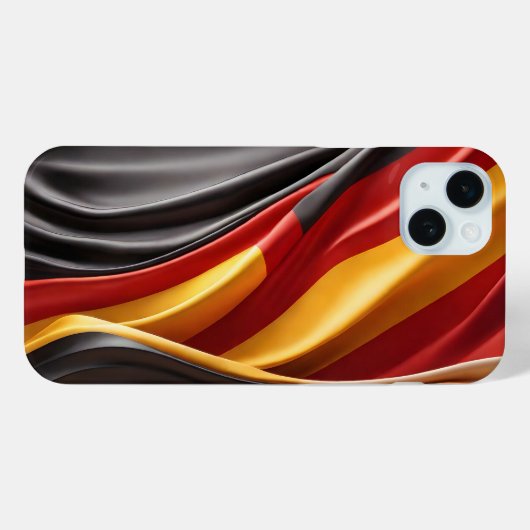 Coques Case-Mate iPhone Allemagne drapeau texture soie (Verso (horizontal))