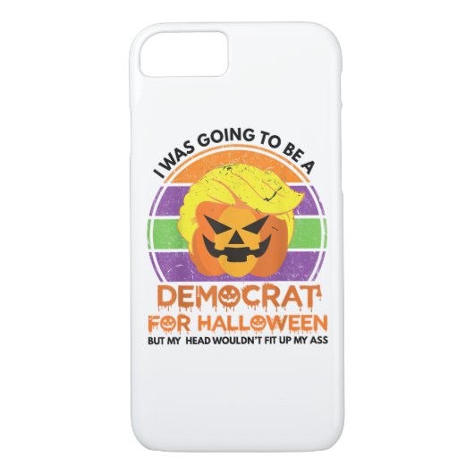 Coques Case-Mate iPhone Aller À Un Démocrate Pour Halloween Drôle Trumpkin (Dos)