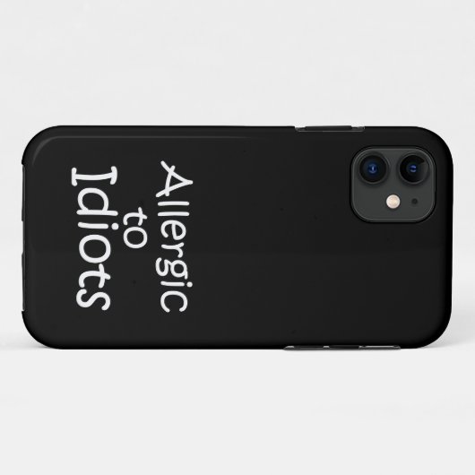 Coques Case-Mate iPhone Allergique aux idiots (Dos (Horizontal))