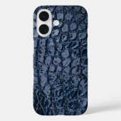 Coques Case-Mate iPhone Alligator bleu Faux cuir (Verso)