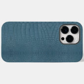 Coques Case-Mate iPhone Alligator Turquoise Texture Imprimer (Verso (horizontal))