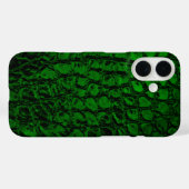 Coques Case-Mate iPhone Alligator Vert Faux Cuir (Verso (horizontal))