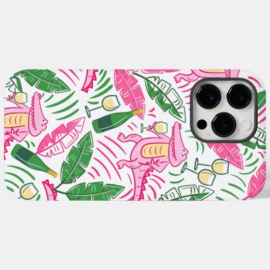 Coques Case-Mate iPhone Alligator Vin rose vert Preppy (Verso (horizontal))