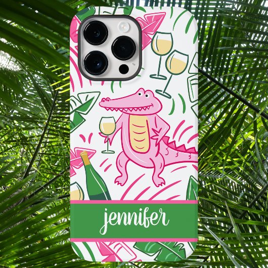 Coques Case-Mate iPhone Alligator Vin Rose Vert Preppy Cas Personnalisé