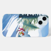 Coques Case-Mate iPhone Allons Skiing | Aquarelle d'hiver (Verso (horizontal))