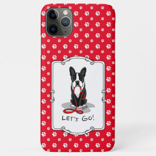 Case-Mate iPhone Case Allons-y ! Chien de Boston Terrier (noir) drôle
