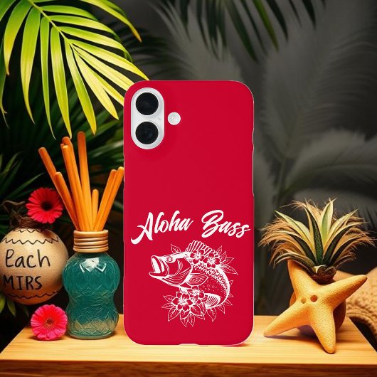 Coques Case-Mate iPhone Aloha Bass Hawaiian Cherry Red