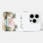 Coques Case-Mate iPhone Aloha Blanc Plage tropicale Palmiers (Verso (horizontal))