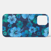 Coques Case-Mate iPhone Aloha Blue Hawaii Hibiscus Floral Imprimer (Verso (horizontal))
