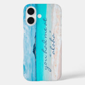 Coques Case-Mate iPhone Aloha Citation Hawaii Turquoise Ocean Sandy Beach (Verso)