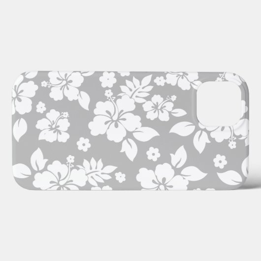 Coques Case-Mate iPhone Aloha Gray Classic Hawaiian Hibiscus Imprimer (Verso (horizontal))