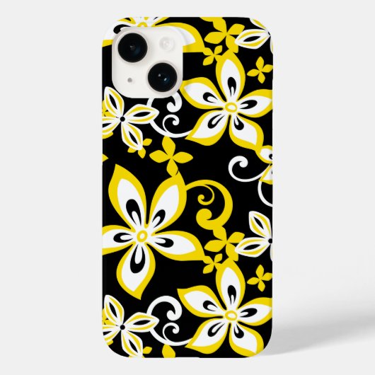 Coques Case-Mate iPhone ALOHA HAWAII (NOIR/JAUNE) Coque-coque iphone (Verso)