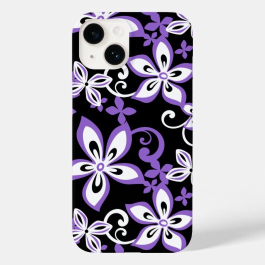 COQUES Case-Mate iPhone ALOHA HAWAII (NOIR/LAVENDER) (Verso)