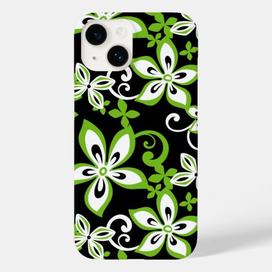 Coques Case-Mate iPhone ALOHA HAWAII (NOIR/LIME) Coque-coque iphone (Verso)
