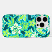 Coques Case-Mate iPhone Aloha Heart Hawaiian Hibiscus Tropical Turquoise (Verso (horizontal))