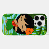 Coques Case-Mate iPhone Aloha Honeys Palms Hawaiian Black Hair Hula Girl (Verso (horizontal))
