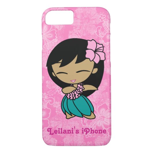 Coques Case-Mate iPhone Aloha Honeys Pink Hula Girl Hawaiian Hibiscus (Dos)