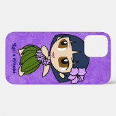 Coques Case-Mate iPhone Aloha Honeys Purple Hula Girl Hawaiian Hibiscus (Verso (horizontal))